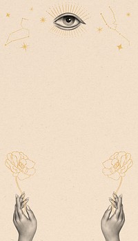 Spiritual illustration, aesthetic iPhone wallpaper