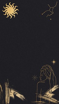 Spa woman line art, aesthetic iPhone wallpaper