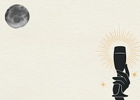 Champagne and moon illustration background