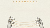 Hands illustration, textured desktop wallpaper