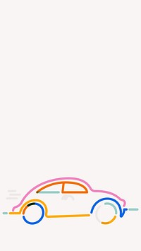 Car doodle border iPhone wallpaper