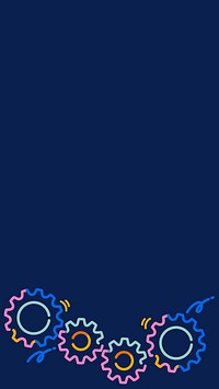 Gear doodle border iPhone wallpaper