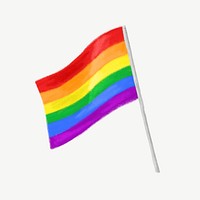 Pride flag illustration, design element psd