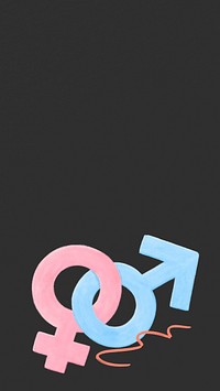 Gender equality black iPhone wallpaper