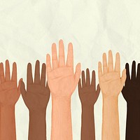 Yellow racial equality protest background