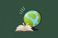 Study abroad illustration green background