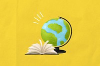 Study abroad illustration yellow background