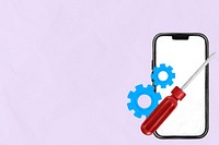 Phone setting optimize aesthetic illustration background
