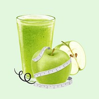 Juice health weight loss aesthetic illustration background