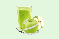 Juice health weight loss aesthetic illustration background