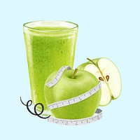 Juice health weight loss aesthetic illustration background
