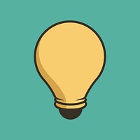 Colorful light bulb retro element vector