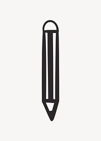 Cartoon pencil retro line illustration