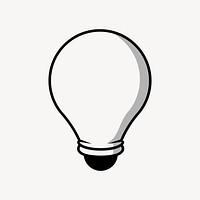 Light bulb retro line illustration