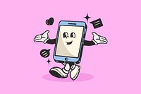 Social media retro illustration, pink design