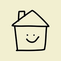 Family property house  doodle graphic