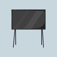 Black television, technology illustration vector