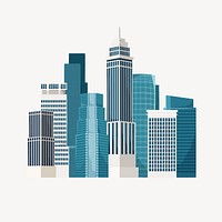 City skyline, architecture illustration 