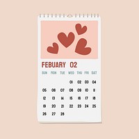 Hanging calendar aesthetic illustration  vector