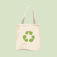 Reusable bag, eco-friendly product illustration vector