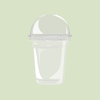 Takeaway glass, beverage packaging illustration