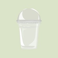 Takeaway glass, beverage packaging illustration psd