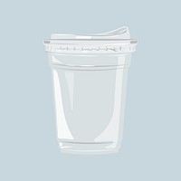 Takeaway glass, beverage packaging illustration