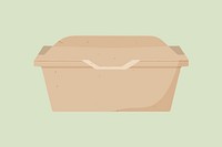 Takeaway container, eco-friendly product illustration