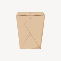 Takeaway box, eco-friendly product illustration