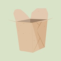 Takeaway box, eco-friendly product illustration vector