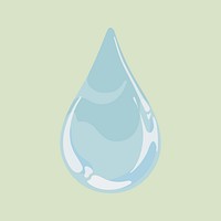 Water droplet, environmental conservation illustration vector