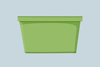 Green trash can, environment illustration