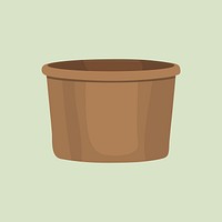 Takeaway paper bowl, eco-friendly product illustration