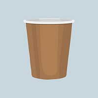 Paper cup, eco-friendly product illustration