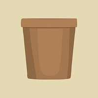 Paper container, eco-friendly product illustration vector