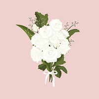 Wedding flower bouquet illustration vector