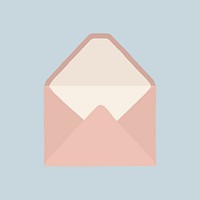 Pink envelope illustration