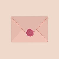 Pink sealed envelope illustration