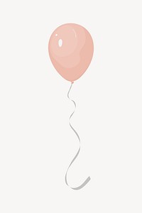 Pink balloon, Valentine's celebration illustration