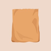 Recycle paper bag, food packaging illustration  vector