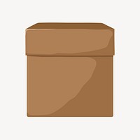 Cardboard box, product packaging illustration