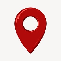 Red location pin illustration 