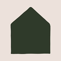 Green envelope collage element vector
