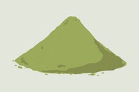 Matcha tea powder, food illustration