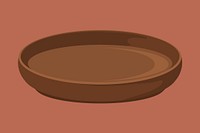 Brown plate kitchenware illustration vector