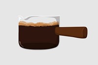 Espresso shot glass, drink illustration  vector