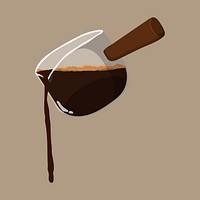 Coffee pouring, drink illustration  vector