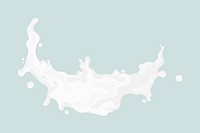 Milk splash, food texture element vector