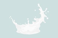 Milk splash, food texture element vector