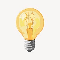 Light bulb collage element vector